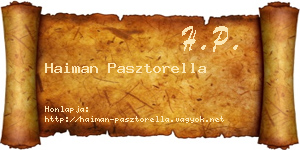 Haiman Pasztorella névjegykártya